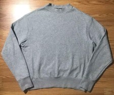 Adidas Vintage Y2K Mock Neck Pullover Sweatshirt S Heather Gray Embroidered Logo