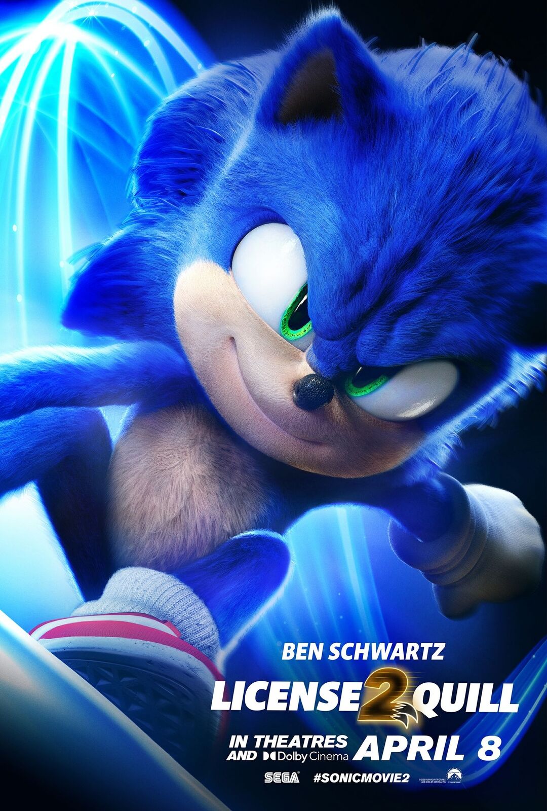 Sonic The Hedgehog 2 Movie Poster 18'' X 28'' ID-75-2