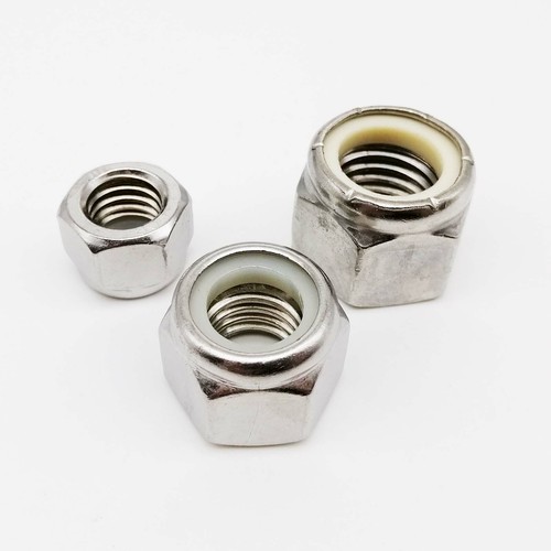 2#to3/4 SUS304 UK US Coarse Fine Thread Hex Nylon Insert Lock Nut Nylock Locknut - Picture 5 of 7