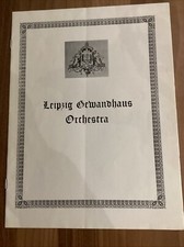1960 Leipzig Gewandhaus Orchestra Programme,Albert Hall Nottingham