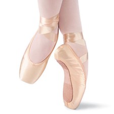 Leo's "Inspiration" Satin Ballet Pointe Shoes, Full or 3/4 Shank, Lt Pink, NEW