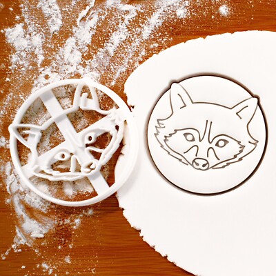 Raccoon Face Cookie Cutter - woodland animal critter nature outdoor camping