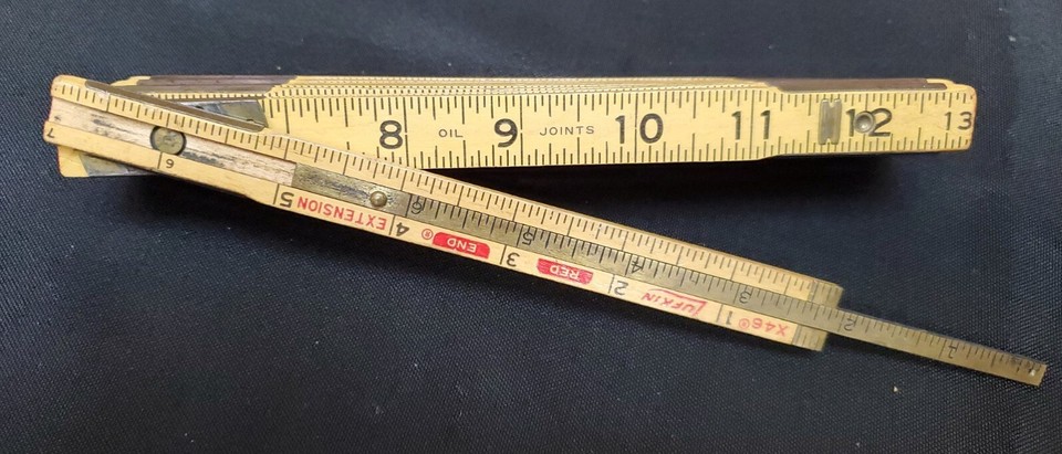 LUFKIN X46 Red End Extension Rule Folding Wood Ruler 72