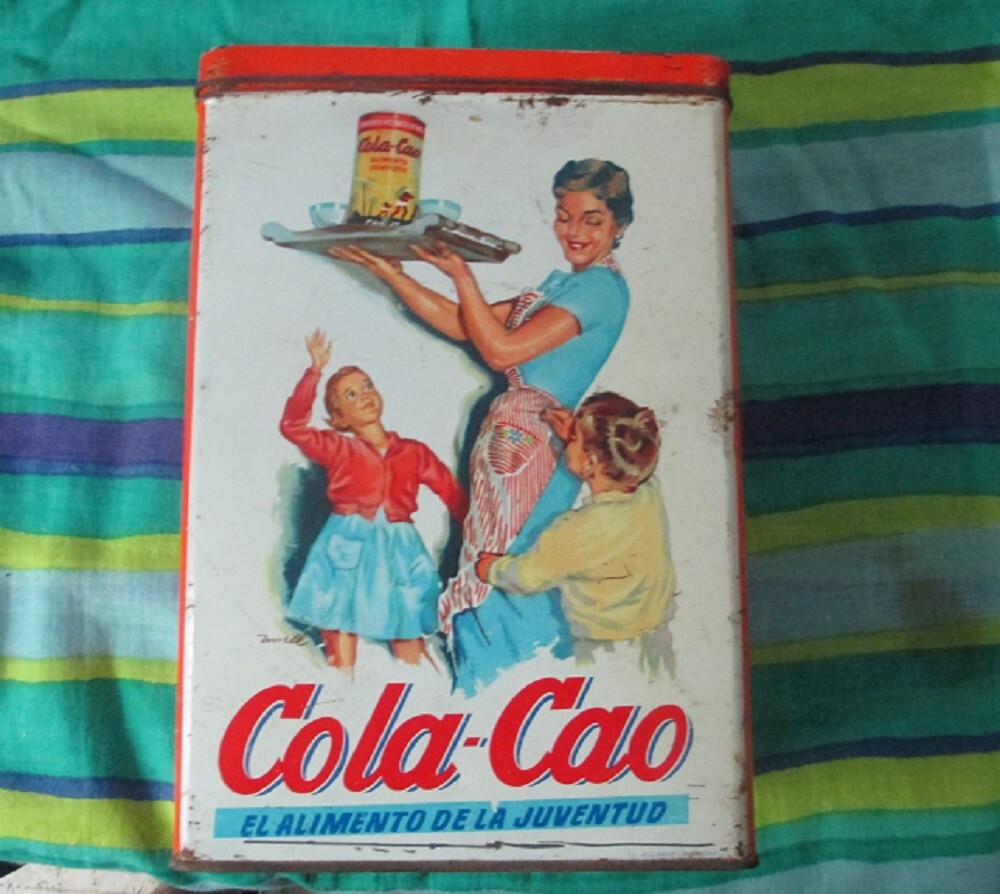 Lata antigua de cola-cao de los años 60-70