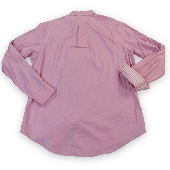 Camicia Ralph Lauren vintage uomo grande rosa polsino rovesciato vestibilità personalizzata preppy pony hit