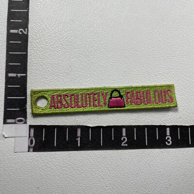 Pink Purse ABSOLUTELY FABULOUS Patch w/ Hole So Can Be Put On Keychain 19AH