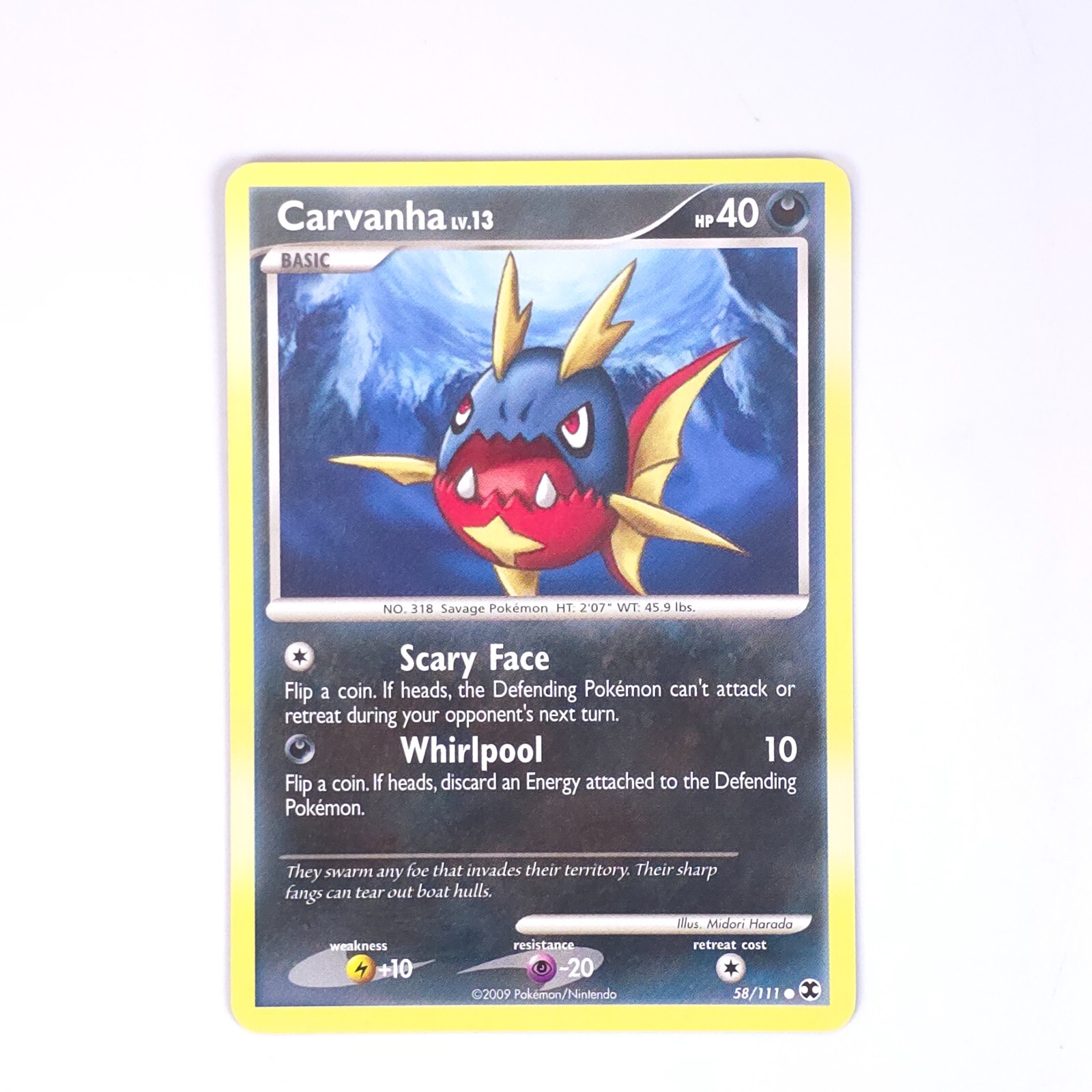 Carvanha 58/111 Pokemon Rising Rivals Common NM