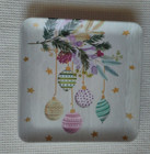 6 Cupcakes & Cashmere- Melamine- Appetizer Plates Pastel Holiday Ornaments