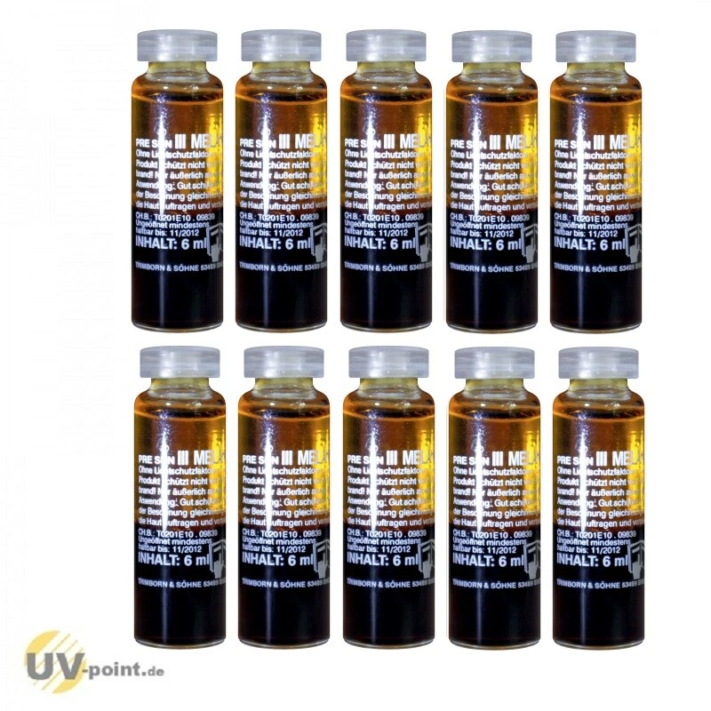 10 ART OF SUN Olio di Melanina 2 Fasi Golden Brown 60ml (10x6ml) Olio Abbronzante Viso