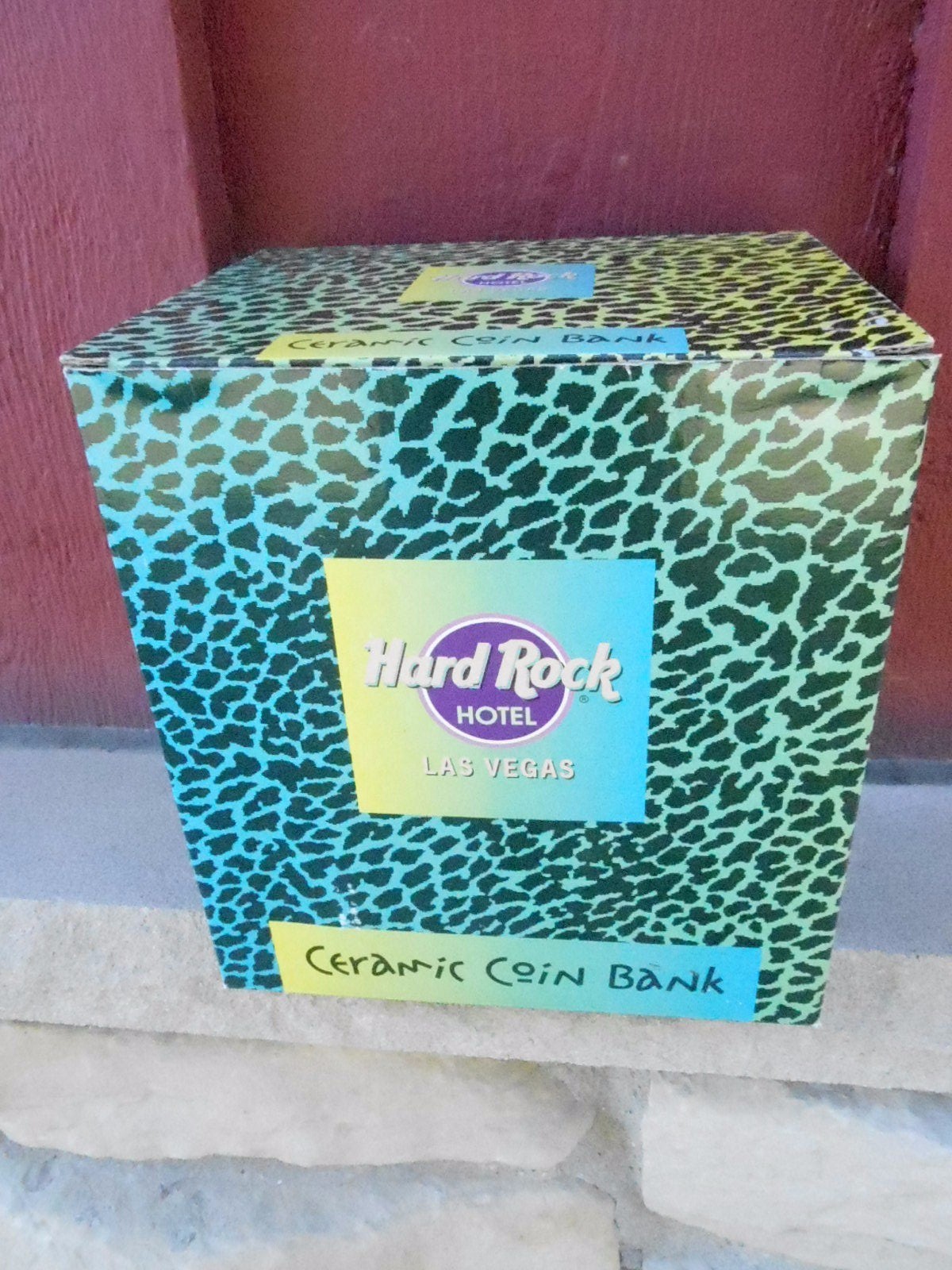 vintage MIB/NRFB HARD ROCK CAFE HOTEL piggy bank - LAS VEGAS (S21)