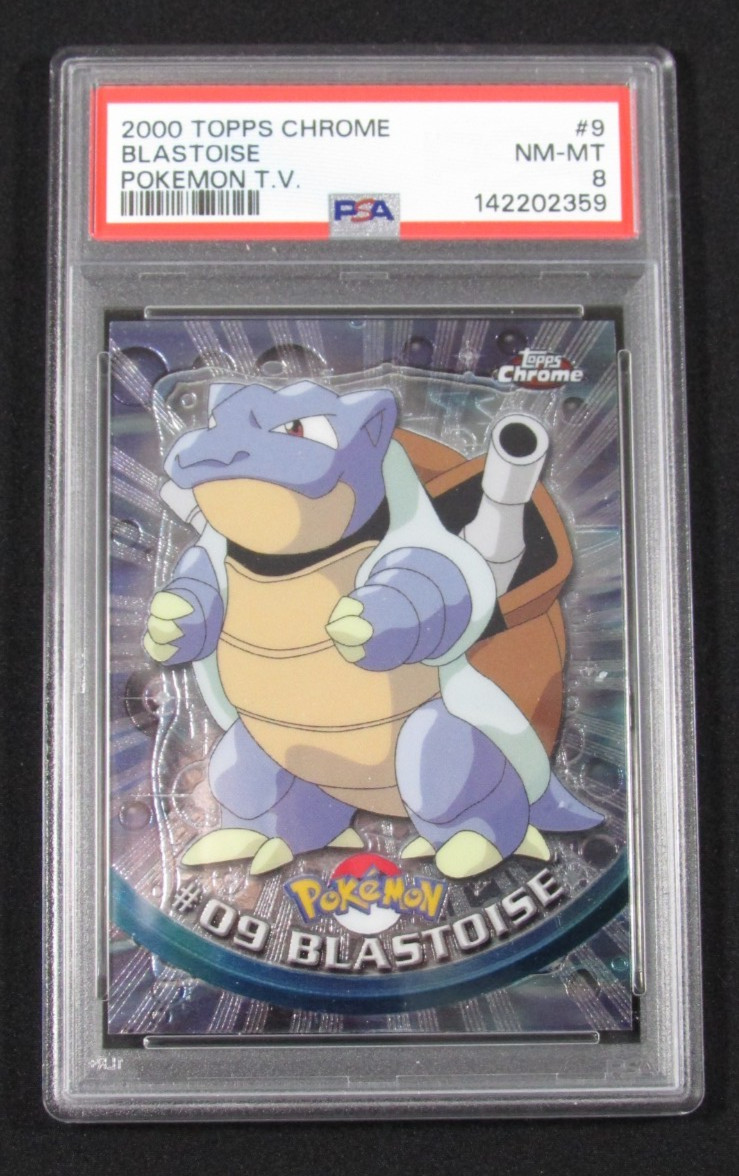 2000 Topps Chrome Pokemon T.V. #9 BLASTOISE PSA 8 NM-MT