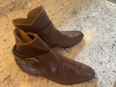 Women s Beto Cuoio Leather Ankle Booties Brown Size 8.5 B