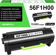 56F1H00 High-Yield Black Toner Cartridge for Lexmark MS MX Series 15,000 Pages