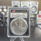 U.S. Mint 2025 American Silver Eagle $1 1 oz .999 Silver PCGS MS70 hand singed