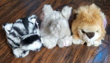 PUFFKINS by Swibco Zoo Animals Lot Set, 1997, Zack Elly Lancaster, Plush Toys