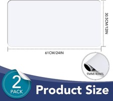 2Pcs Blank Car Magnets, 24x12 Inch Car Door Magnets Signs Round Size: 24x12-2P