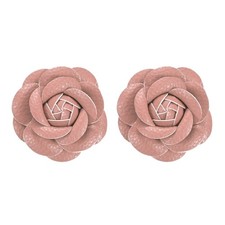 Leder Blumenclip f&uuml;r Schuhe, 2er Set Deko Rosen Rosa