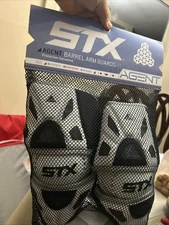 STX Agent Barrel Arm Lacrosse Guards Intermediate Sz Med Forest Green
