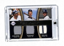 2008 Upper Deck Sweet Spot Jersey Card Derek Jeter Don Mattingly Reggie Jackson