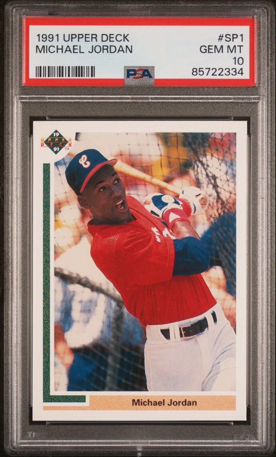 1991 Upper Deck Michael Jordan Inserts #SP1 White Sox PSA 10 GEM MINT