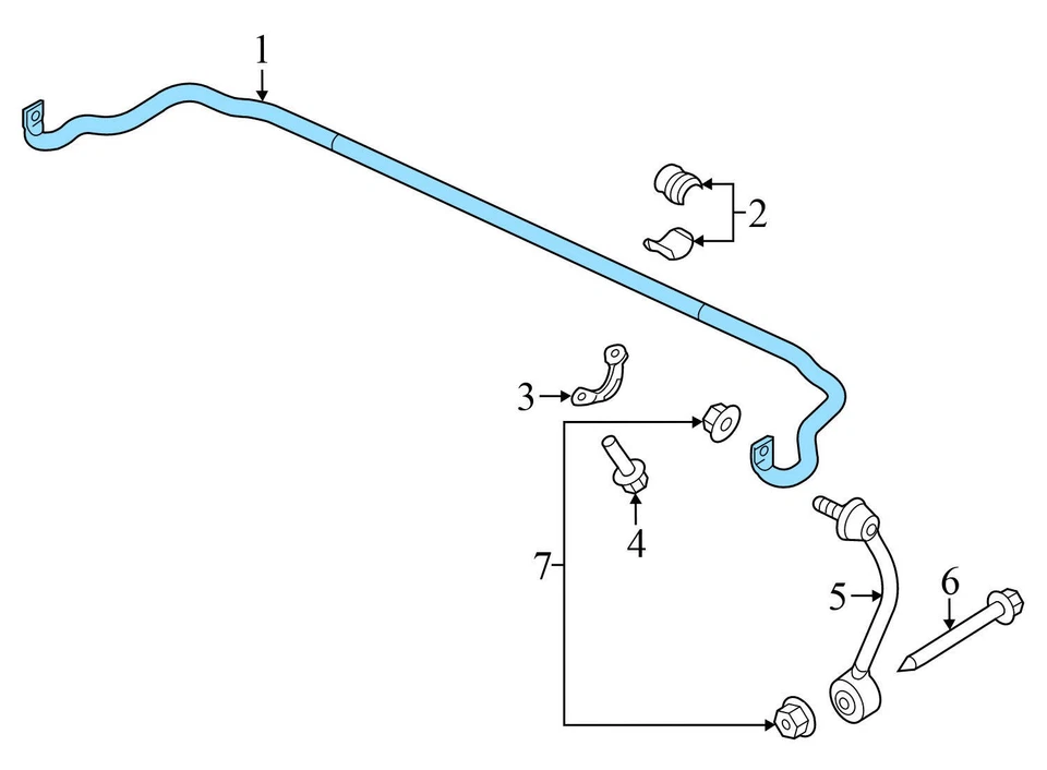PORSCHE CAYENNE 2011-2018 - Estabilizador trasero / Barra estabilizadora 95833370120 Foto 4 de 4