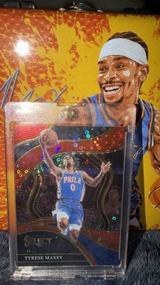 2023-24 Panini Select - Courtside Tyrese Maxey #244 Red Disco Prizm /49
