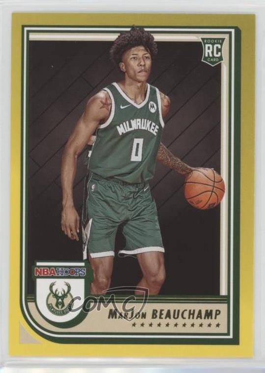 2022-23 Panini NBA Hoops Rookies Yellow MarJon Beauchamp #254 e6j