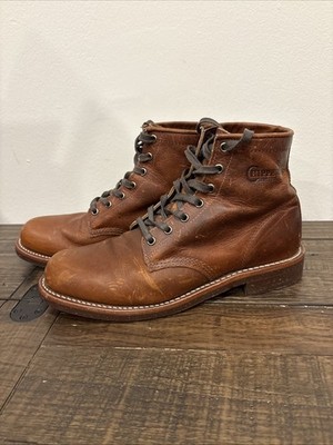 Chippewa Aldrich Service Boots 9D Tan Renegade Nitrile Cork