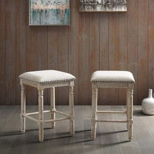 Roundhill Furniture Arnhem Wood Swivel Counter Height Stools Set of 2 Tan