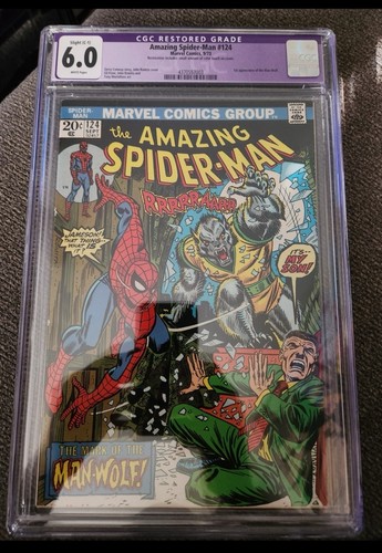 Amazing Spider-Man 124 CGC 6.0 Restore 1st Man-Wolf John Romita Cover Bronze Key