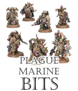 Warhammer 40k Death Guard Plague Marine Bits, Games Workshop, Nurgle