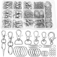 325 Pcs Keychain Making Kit, Keychain Lobster Clasp Making Supplies