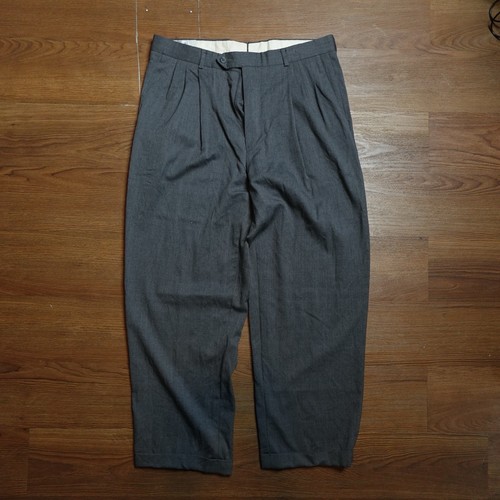 Pantalone vintage Givenchy Monsieur grigio plissettato 34x28 made in USA - Foto 1 di 9