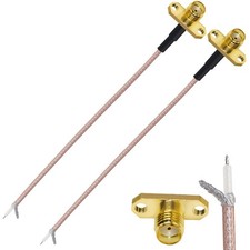 TUOLNK SMA Flange to PCB Solder Pigtail SMA Female 2 Hole Panel Mount to PCB ...