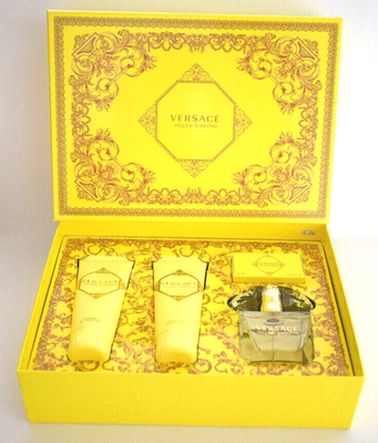 VERSACE YELLOW DIAMOND Eau de Toilette 3oz/90ml ~ 4 Piece Gift Set