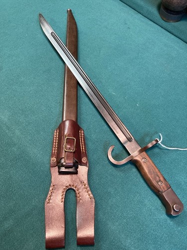 FANTASTIC ORIG. WW2 JAPANESE TYPE 30 BAYONET & SCABBARD KOKURA / MATSUSHITA NICE