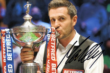 SNOOKER: MARK SELBY 'JESTER FROM LEICESTER' SIGNED 6x4 TROPHY PHOTO+COA *PROOF*