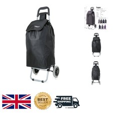 Carrello della spesa pieghevole 57L per anziani con tasche laterali per riporre in sicurezza