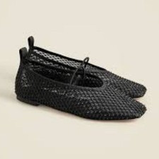 J. Crew Quinn Mary Jane ballet flats in crystal mesh
