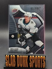  2021-22 UD Allure William Eklund Rookie Base Card #102 San Jose Sharks. rookie card picture