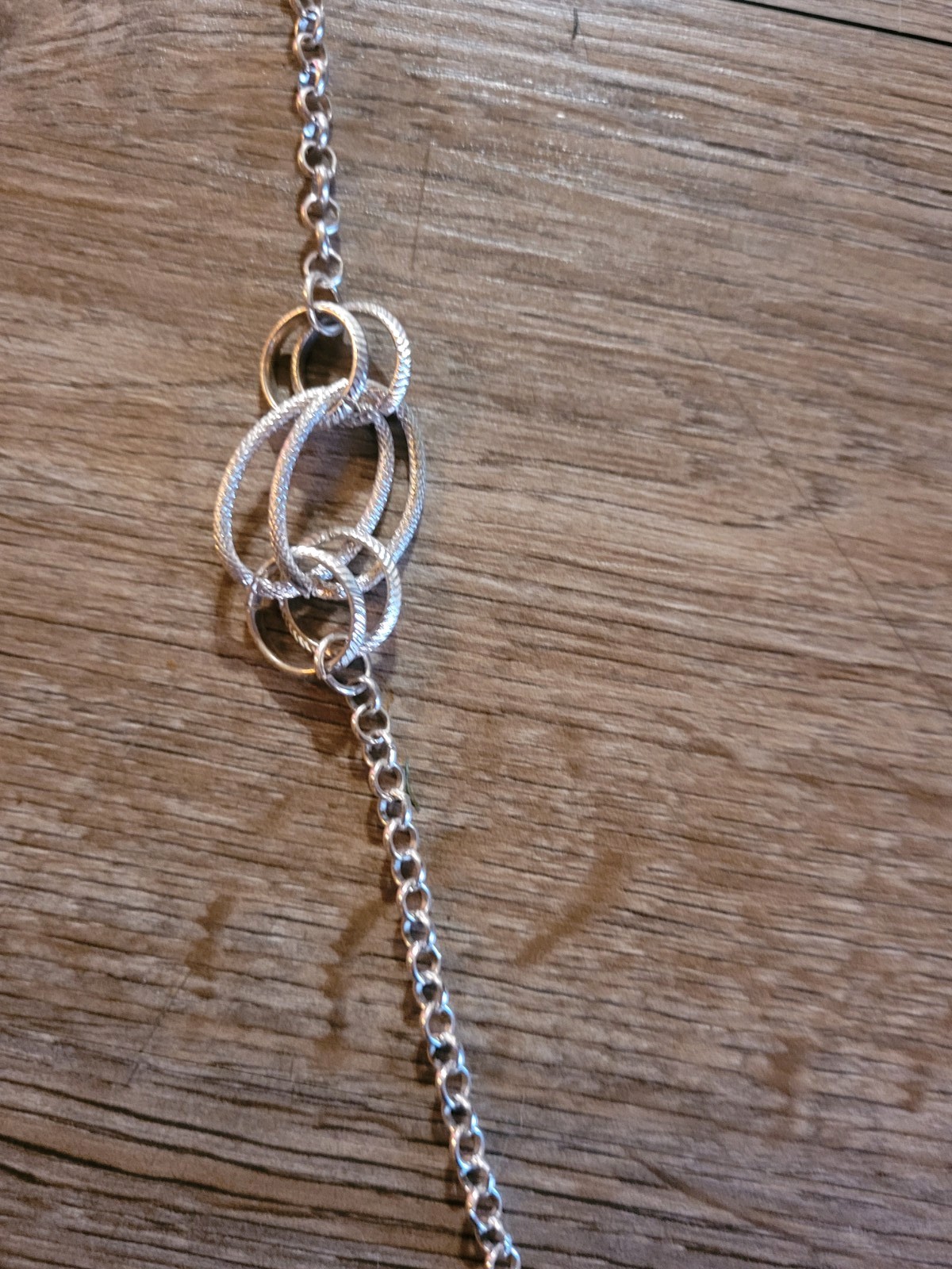 Silver Tone Stationed Necklace Stackable Layer Ne… - image 6