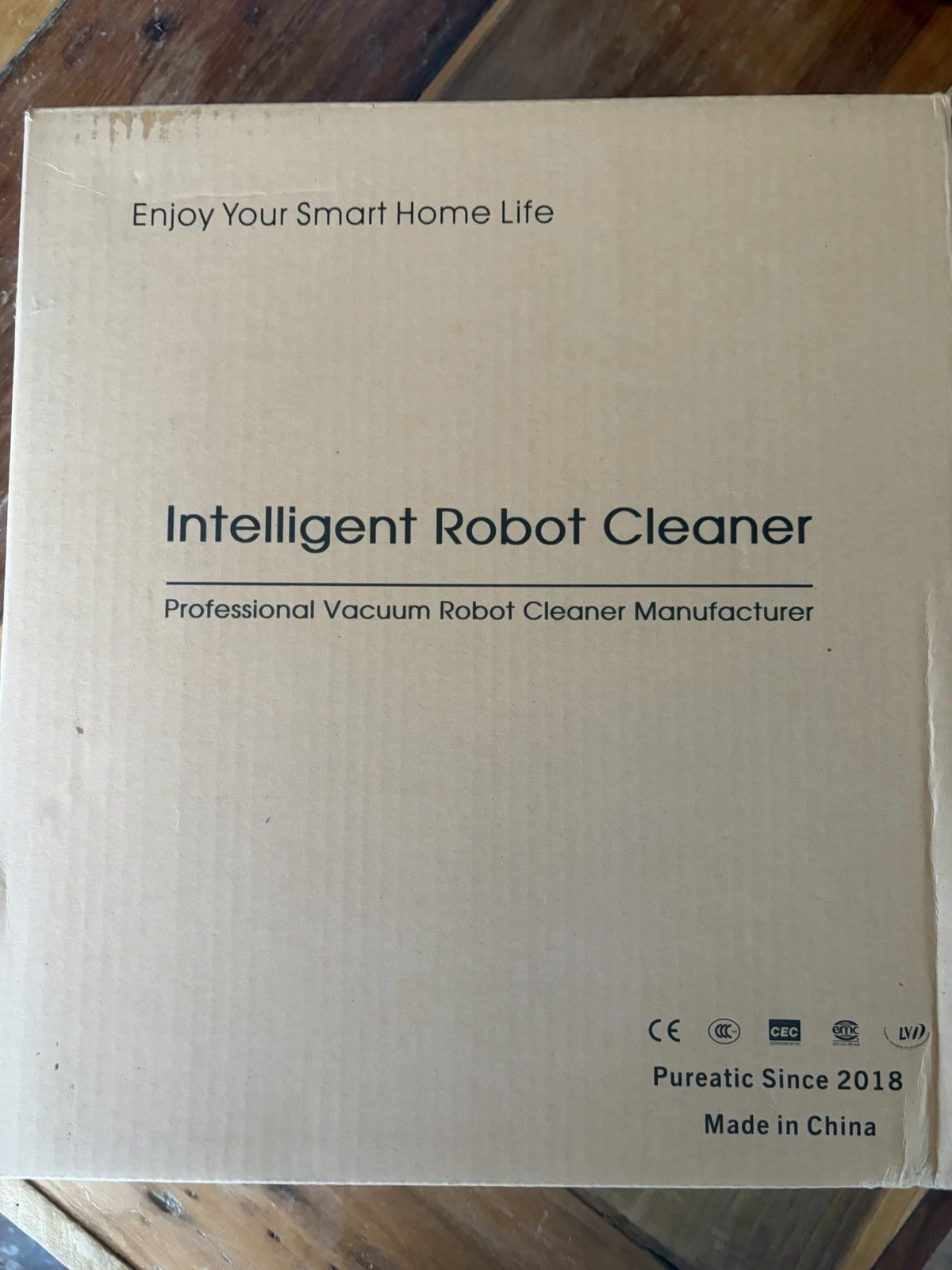 Pureatic V2-S005 Robotic Cordless Bagless Vacuum Cleaner 650mL Black