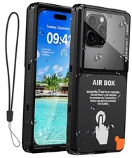 Waterproof Phone Case, Underwater Snorkeling Diving Phone Case for iPhone Black