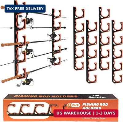 Gocozer Fishing Rod Holder for Garage, H5 Wall or Ceiling Mounted Fishing Pole H