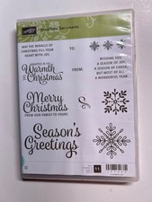 Stampin Up Snowflake Sentiments Stamps Used Free Shipping