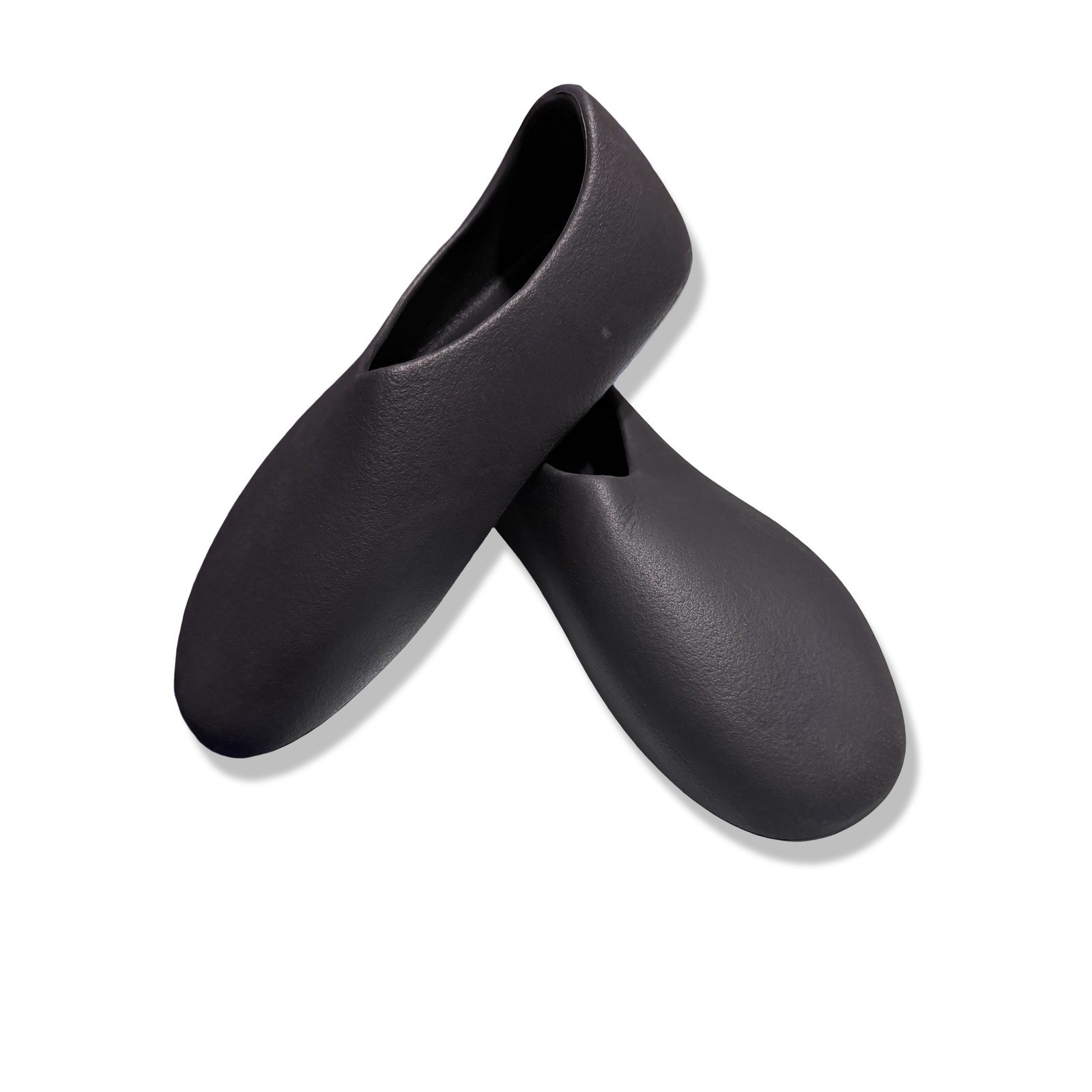 NEW Black Minimalist Foam Slip On Loafers Sz 14 Futuristic Clog Mules Round Toe thumbnail 8