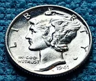 1941 S SILVER MERCURY DIME UNCIRCULATED BLAST WHITE BEAUTIFUL