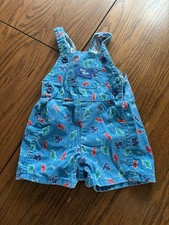 VTG Oshkosh Shortalls Overalls Fish Turtle Frog Baby Boys 12 Months USA