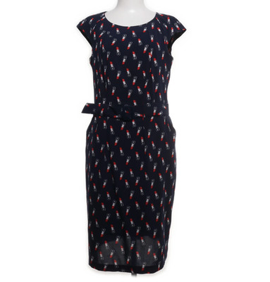 Boone sommerkleid 42 blau Lippenstift  print boho blogger business