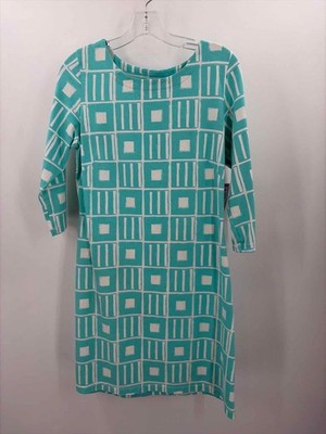 Pre-Owned Mahi Gold Blue Size Large Short Long Sleeve Dress